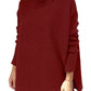 🔥Last Day Promotion 49% OFF🔥Women's Turtleneck Oversize Hem Knit Pullover Sweater