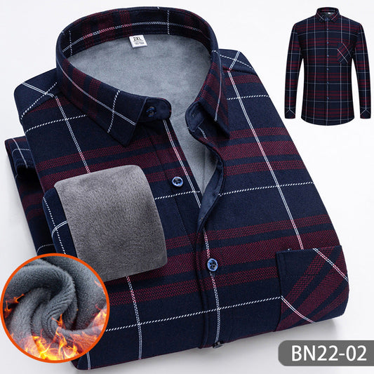 🎁Limited Sell 49% Off🔥Autumn-winter Men's Casual Fleece Thickened Warm Shirt