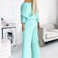 🌷Last Day Promotion 49% Off✨Women's Solid Color Drop Shoulder Pullover and Loose Pants Set