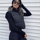 🎁Last Day 49% Off🔥Women's Solid High Neck Zip Up Puffer Vest