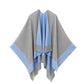 🎁Last Day Promotion 49% Off🔥Women's Elegant Color Block Poncho Wrap for Fall & Winter