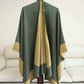 🎁Last Day Promotion 49% Off🔥Women's Elegant Color Block Poncho Wrap for Fall & Winter