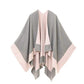 🎁Last Day Promotion 49% Off🔥Women's Elegant Color Block Poncho Wrap for Fall & Winter