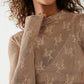 🔥Black Friday Promotion 49%OFF🔥Women's Floral Sheer Lace Layering Top with Thumb Hole