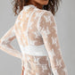 🔥Black Friday Promotion 49%OFF🔥Women's Floral Sheer Lace Layering Top with Thumb Hole
