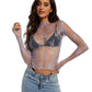 🔥Black Friday Promotion 49%OFF🔥Women's Floral Sheer Lace Layering Top with Thumb Hole