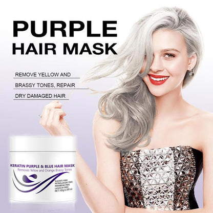 🔥 Last Day 49% OFF🔥Purple Keratin Hair Mask -Color-Lock & Brass-Tone Neutralizer