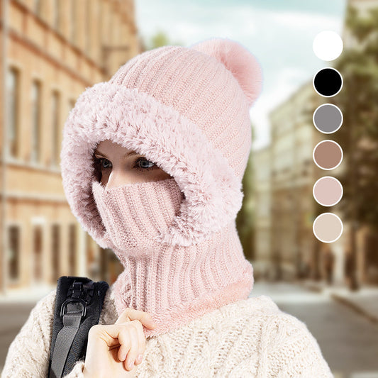 🎁Last Day Promotion 49% Off🔥Women's Winter One-Piece Knitted Beanie Scarf Mask