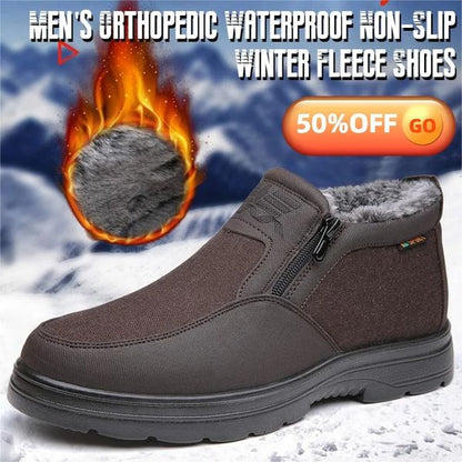 🔥Last Day Sale 50% OFF🎁Men's Orthopedic Waterproof Non-Slip Winter Snow Boots with Fleece