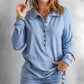 🏆2025 New Arrival🍂Women's Casual Comfortable Button V-Neck Lapel Bottom Shirt