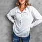 🏆2025 New Arrival🍂Women's Casual Comfortable Button V-Neck Lapel Bottom Shirt