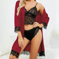 🔥LAST DAY SALE 49% OFF 🔥Valentine's Day 4 sets of lace satin sling pajamas set🌹