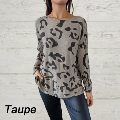 💕Spring Specials 49% OFF💕Italian Animal Print Long-sleeve T-shirt for Women