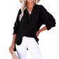 🏆🏆🔥Last Day Sale 50%🔥🌸🌸Women’s Casual Gauze Button Neck Long Sleeve Blouse