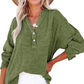 🏆🏆🔥Last Day Sale 50%🔥🌸🌸Women’s Casual Gauze Button Neck Long Sleeve Blouse