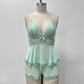 🎉🎉This week's Special Sales - 49% OFF💕Lace Trimmed V-Neck Camisole & Shorts Sleepwear Set