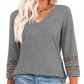 ✨HOT SALE 49% OFF👚2025 New Women‘s 3/4 Length Sleeve Tops Trendy V Neck T Shirts