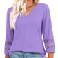 ✨HOT SALE 49% OFF👚2025 New Women‘s 3/4 Length Sleeve Tops Trendy V Neck T Shirts