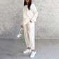 ⏰Limited Time Offer 50% OFF🧡Women Long-Sleeve Irregular Hem Sweatshirts & Pants Set