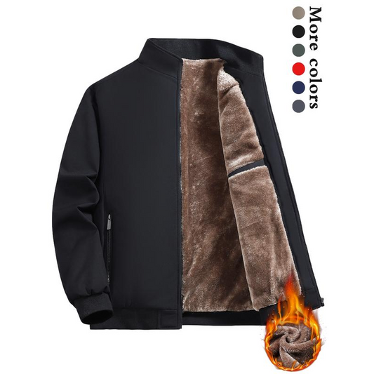 🔥LAST DAY 49% OFF🔥💦Men's Solid Color Zip Up Warm Jacket -❄️Anti-wrinkle, windproof, rainproof and snowproof!