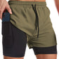 ✨️HOT SALE 50% OFF✨️Men's 2-in-1 Quick-Dry Sports Shorts