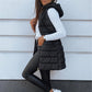 ❄️ Women Long Puffer Vest 👗 | Solid Color | Sleeveless | Hooded | Winter Wear 💕