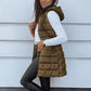 ❄️ Women Long Puffer Vest 👗 | Solid Color | Sleeveless | Hooded | Winter Wear 💕