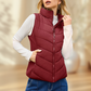 🔥Womens Sleeveless Zip Up Outerwear Stand Collar Quilted Puffer Vest(Buy 2 Free Shipping)