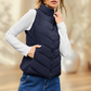 🔥Womens Sleeveless Zip Up Outerwear Stand Collar Quilted Puffer Vest(Buy 2 Free Shipping)