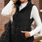 🔥Womens Sleeveless Zip Up Outerwear Stand Collar Quilted Puffer Vest(Buy 2 Free Shipping)