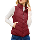 🔥Womens Sleeveless Zip Up Outerwear Stand Collar Quilted Puffer Vest(Buy 2 Free Shipping)