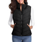 🔥Womens Sleeveless Zip Up Outerwear Stand Collar Quilted Puffer Vest(Buy 2 Free Shipping)