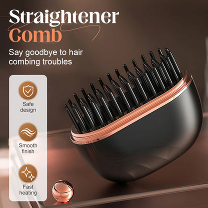 🎄Christmas Special Price £12.99!!💇‍♀️Mini Cordless Hair Straightener Comb
