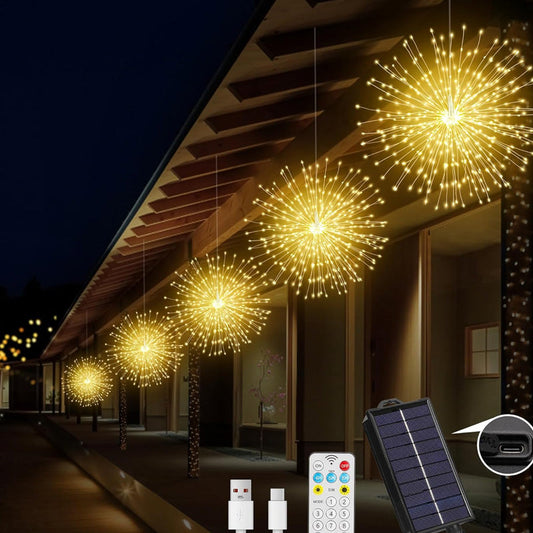 💖LAST DAY SALE 50% OFF!!💖Solar Firework String Lights for Yard & Parties