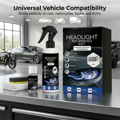 🏆LAST DAY SALE: ONLY ￡8.99!!🚗🔆Professional Car Headlight Restoration Kit🫧 – Removes yellowing & scratches, restores clarity & UV protection – easy DIY solution ✨