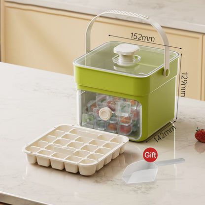 🧊2026 HOT SALE 50% OFF! 🥤 Ice Cube Maker with Storage – 48 cubes at once, leak‑proof lid. Stackable, saves space. 🏖️