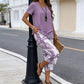 🥳50% OFF!🔥Casual Round Neck Layered Tunic Top and Wide Leg Pants Set