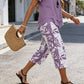 🥳50% OFF!🔥Casual Round Neck Layered Tunic Top and Wide Leg Pants Set