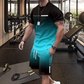 🏖️Summer Cool Deal: ONLY ￡15.99!!😎Men's Gradient Color T-Shirt & Shorts Set