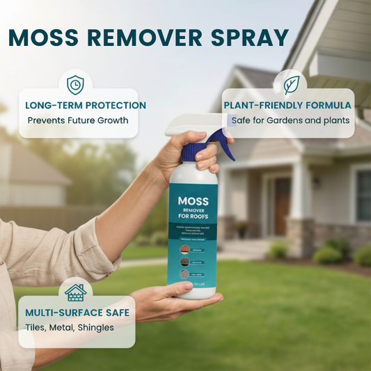 ⏳Last Day Promotion - BUY 2 GET 1 FREE!!🔥Multi-Surface Roof Moss & Algae Cleaner Spray