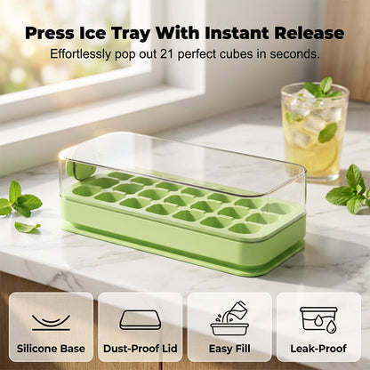 🥳2026 HOT SALE🥳💞50K+ SOLD!🧊Food-Grade Press-Type Ice Cube Tray