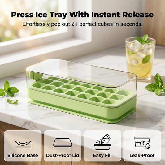 🥳2026 HOT SALE🥳💞50K+ SOLD!🧊Food-Grade Press-Type Ice Cube Tray