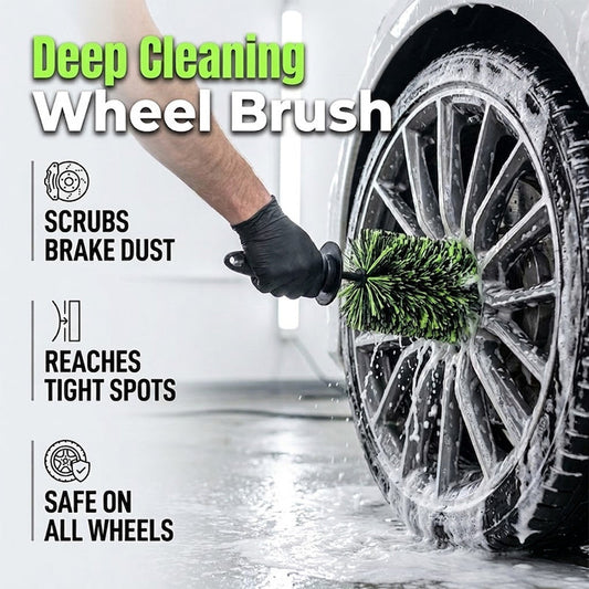 ⏰Last Day Sale 49% OFF🔥Ultra Soft Deep Reach Wheel Barrel Brush | Scratch-Free Rim Cleaner for Brake Calipers & Wheel Wells