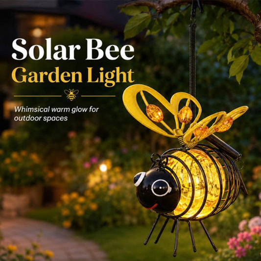 🔥Limited Time £9.99!! ⚡50K+ SOLD!✨🐝Hanging Solar Bee Light – Warm Amber Glow, Flicker-Free, Perfect for Garden Parties, Camping, or Kids’ Rooms – Spread Joy Day and Night 🌞🌜