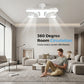Dual-Head Ceiling Fan with LED Light