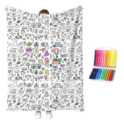 ⏳LAST DAY SALE ONLY￡9.99! ✨💯 Personalised Colouring Blanket – The Unique DIY Gift They’ll Love