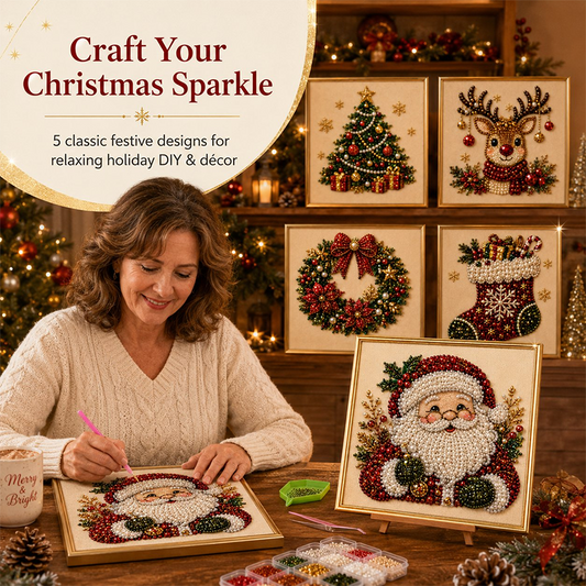 ⏳Final Hours Flash Sale ￡7.99!!🎁💎DIY Christmas Pearl Diamond Art Kit🎨Relaxing & Beginner-Friendly🧘