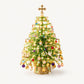 🔥Hot Sale 50% OFF🔥 Elegant Beaded Mini Christmas Tree – Collector's Holiday Decor Set, Tabletop 🎄