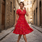 🎉LAST DAY SALE - 59% OFF⚡Women's V-Neck Floral Print Dress with Twist Waist