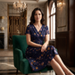 🎉LAST DAY SALE - 59% OFF⚡Women's V-Neck Floral Print Dress with Twist Waist